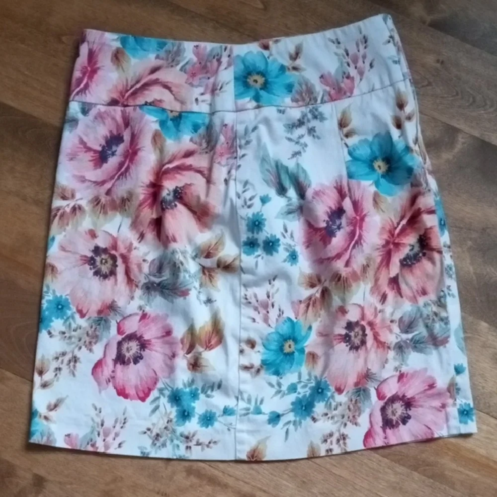 NAF NAF Floral Mini Skirt in Pink and Blue - Picture 2 of 7